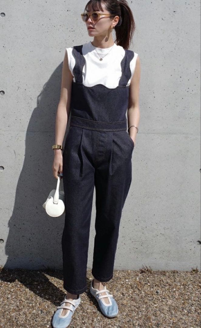 bow.a デニムサロペット　インディゴ　S