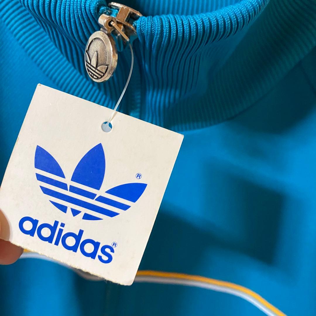 【未使用デッドストック品】アディダス　西ドイツ製トラックジャケット　ターコイズ