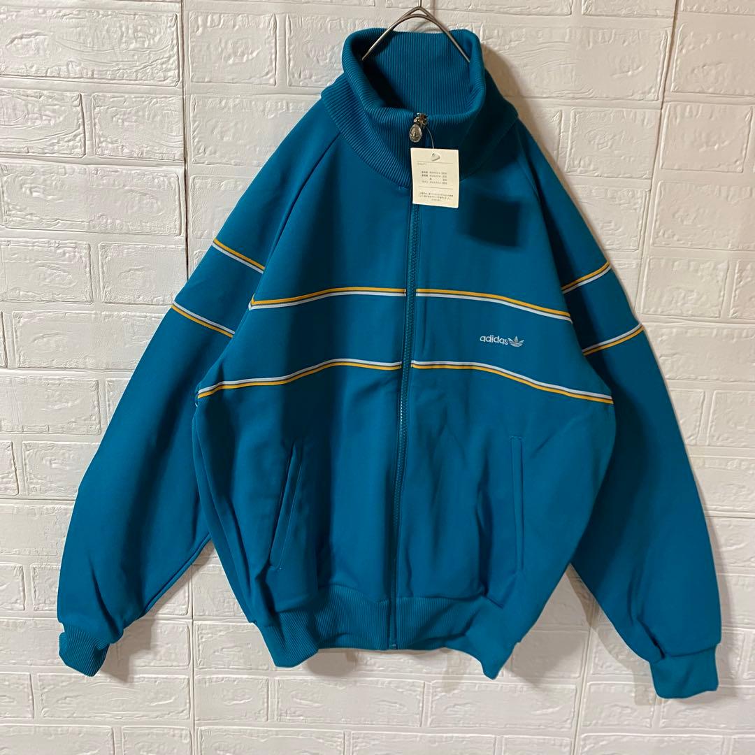 【未使用デッドストック品】アディダス　西ドイツ製トラックジャケット　ターコイズ