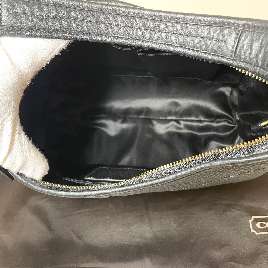 未使用保管品✨️COACH ショルダーバッグ アクセサリーポーチ レザー 黒