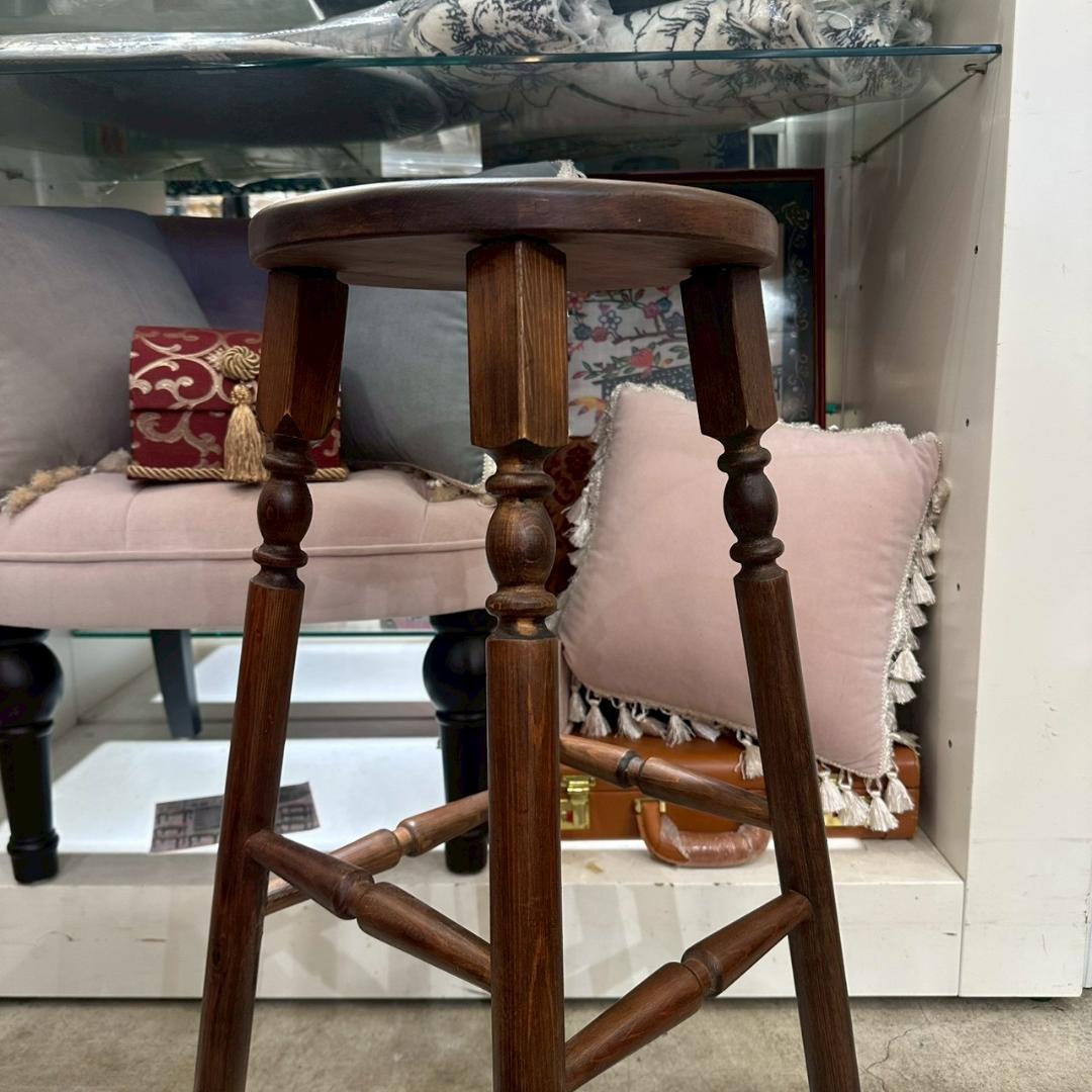 iΦ ハイスツール 花台 スツール アンティーク 木製