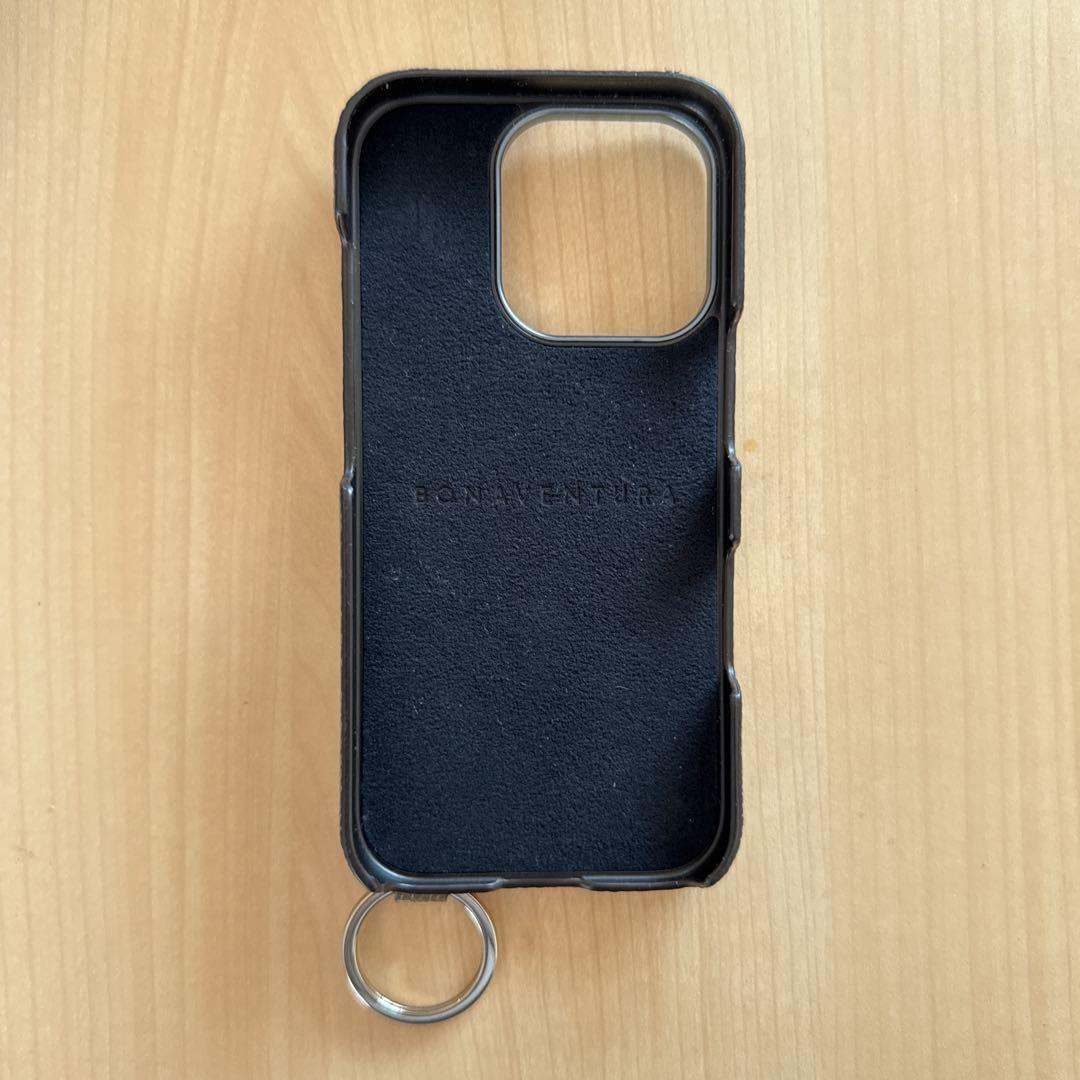 iPhone 16 Proハンドル付き バックカバーケース シュリンクレザー