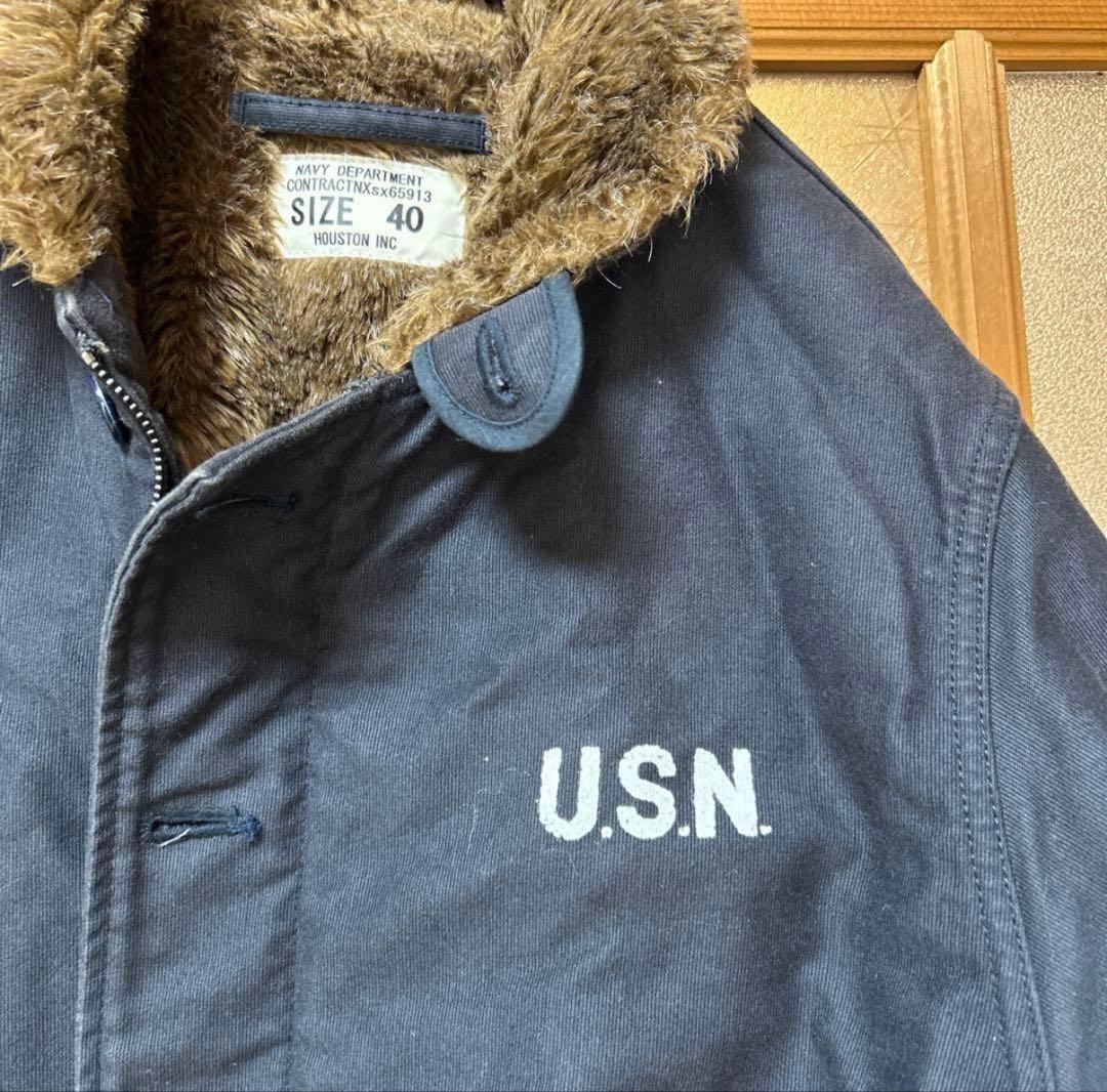 ヒューストン　N1 デッキジャケット　ネイビー　サイズ40