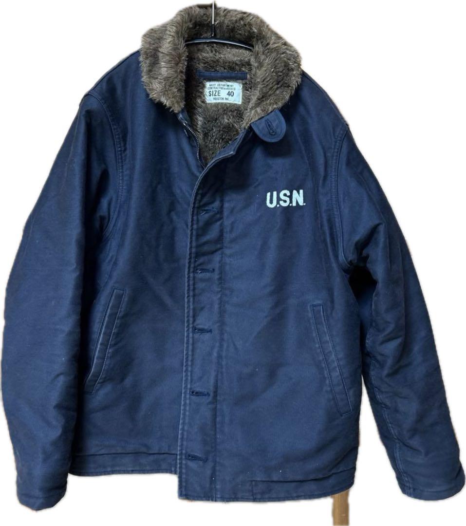 ヒューストン　N1 デッキジャケット　ネイビー　サイズ40