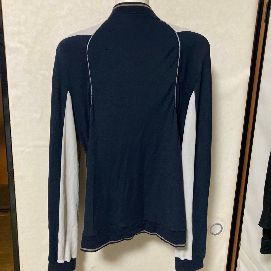 PRADA ジップアップジャケット ネイビー/ホワイト