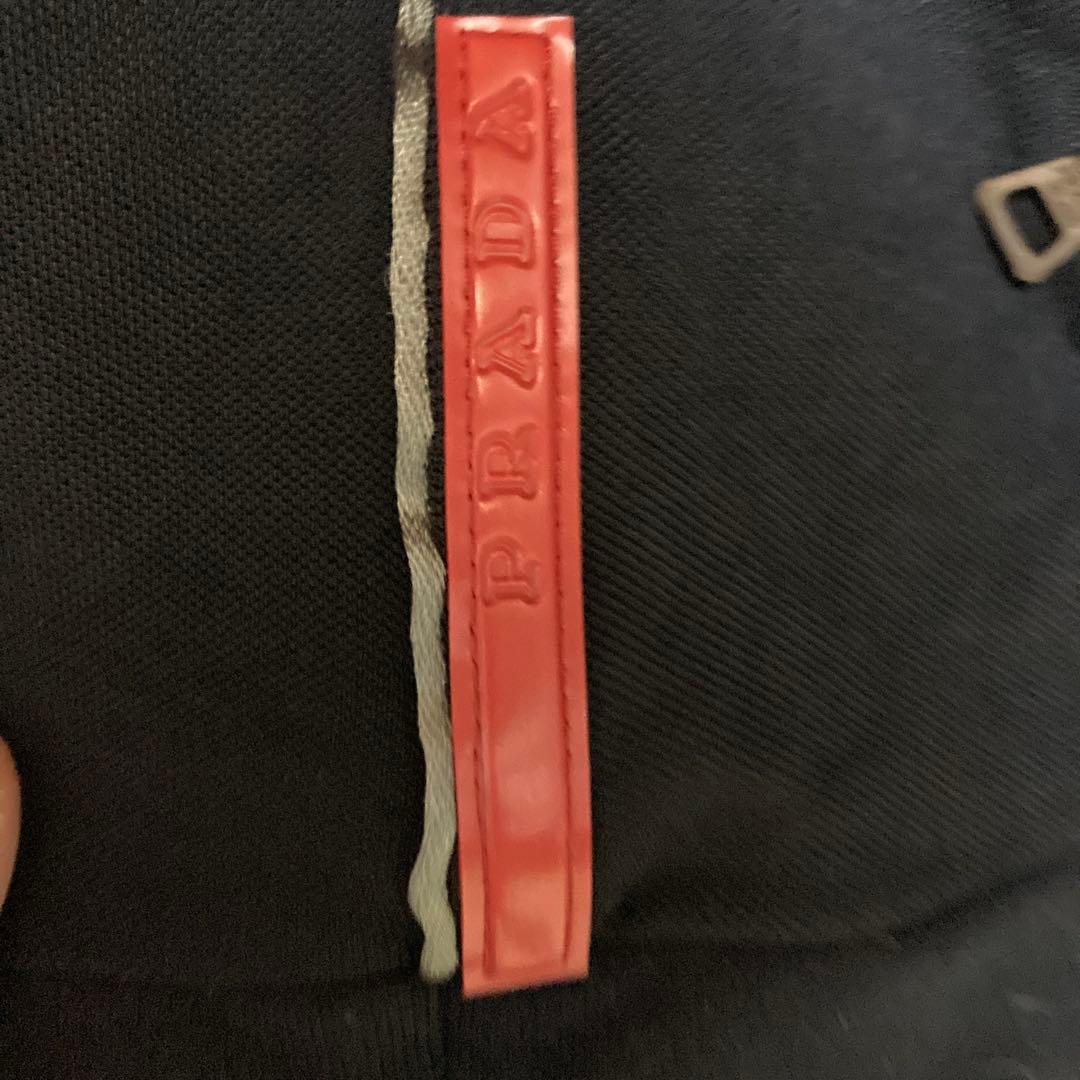 PRADA ジップアップジャケット ネイビー/ホワイト