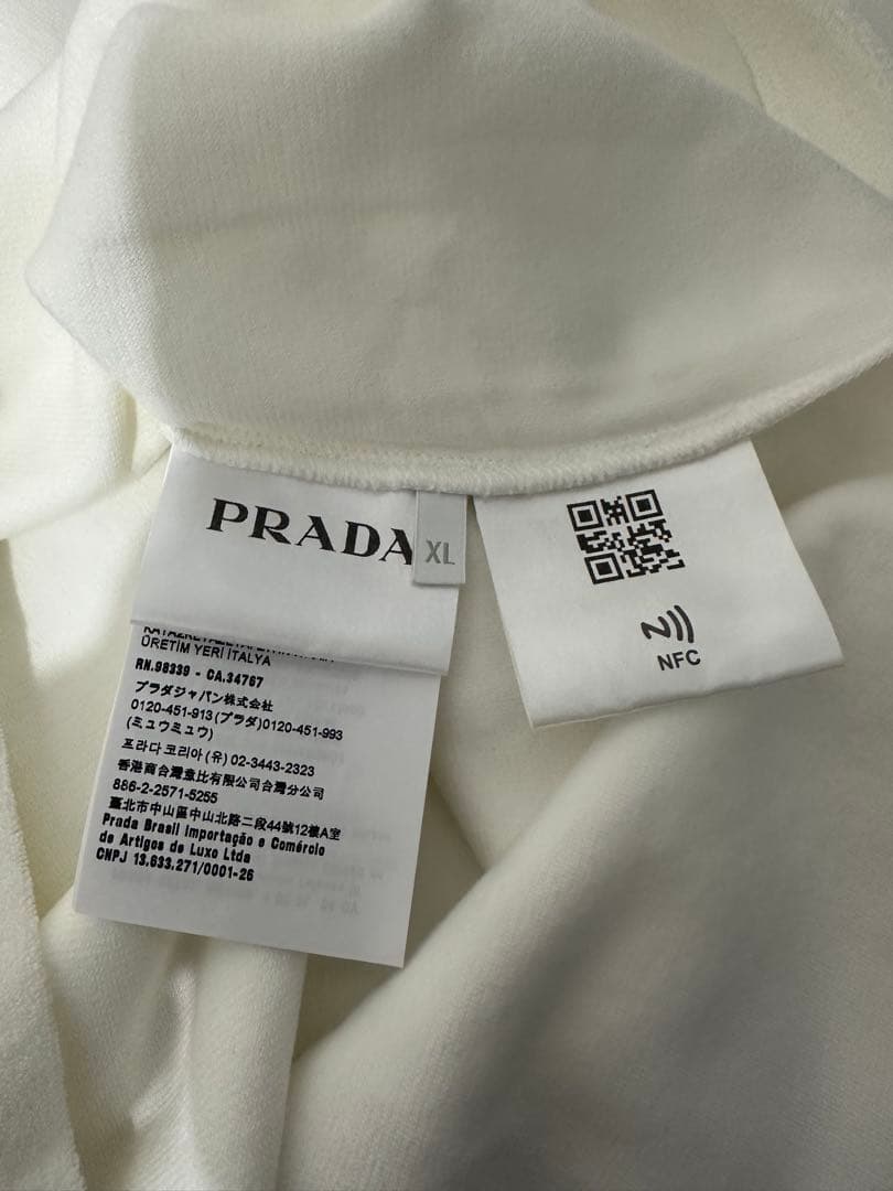 PRADA トライアングルロゴTシャツ　パイル地　XLサイズ