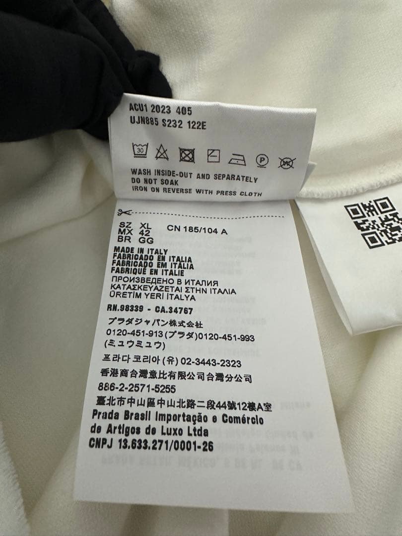 PRADA トライアングルロゴTシャツ　パイル地　XLサイズ