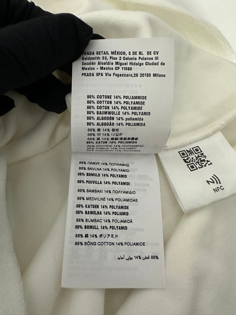 PRADA トライアングルロゴTシャツ　パイル地　XLサイズ