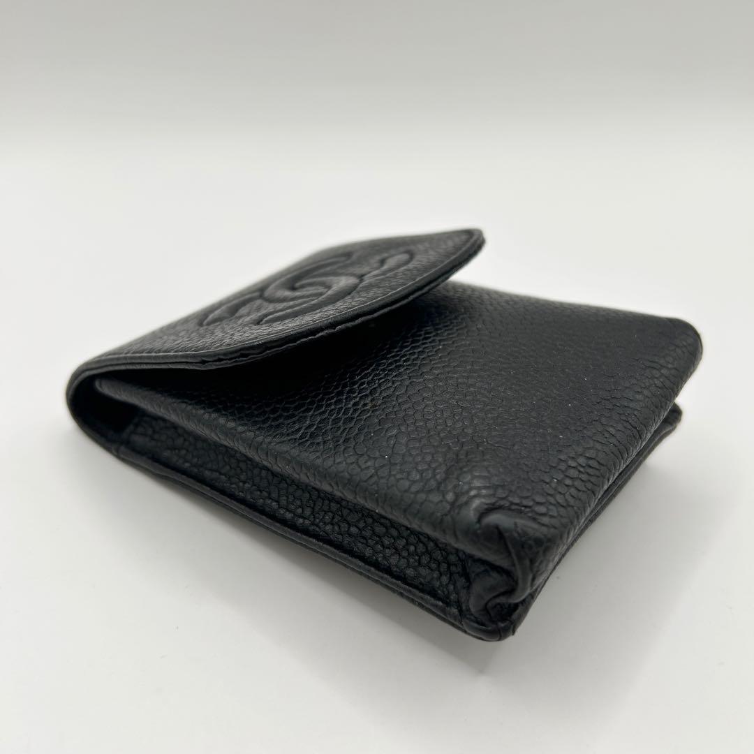 CHANEL シャネル マルチポーチ ココマーク キャビアスキン ブラック