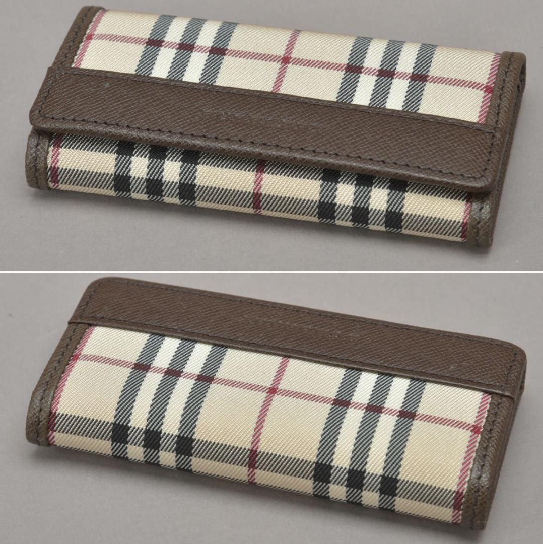 新品◇バーバリー ノバチェック柄 5連 キーケース ベージュ ブラウン 箱付き
