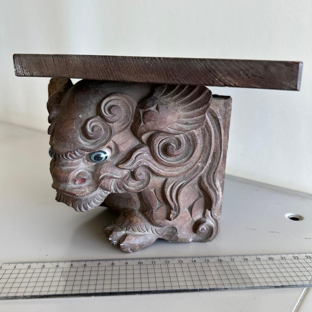 木彫獅子　彫物　木鼻　だんじり　骨董　神社仏閣地車