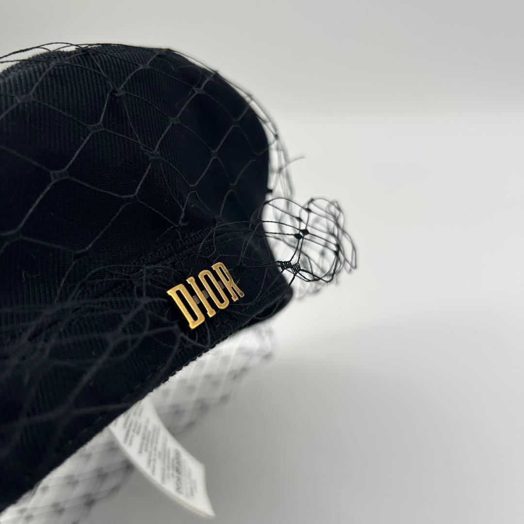 Dior ディオール チュール ベレー帽 ハット ブラック 黒 レディース 58