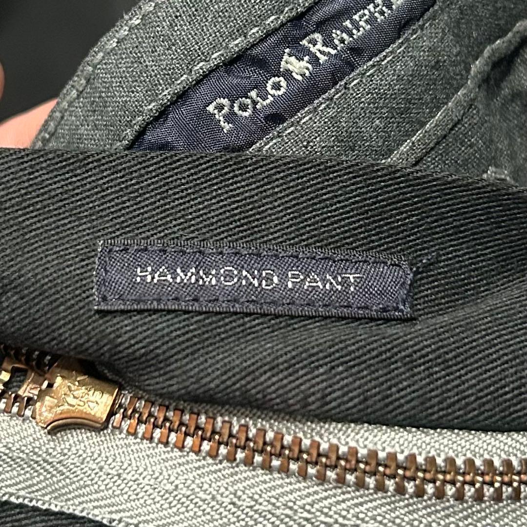 90s Ralph Lauren ポロチノ チノパン ブラック USA ワイド