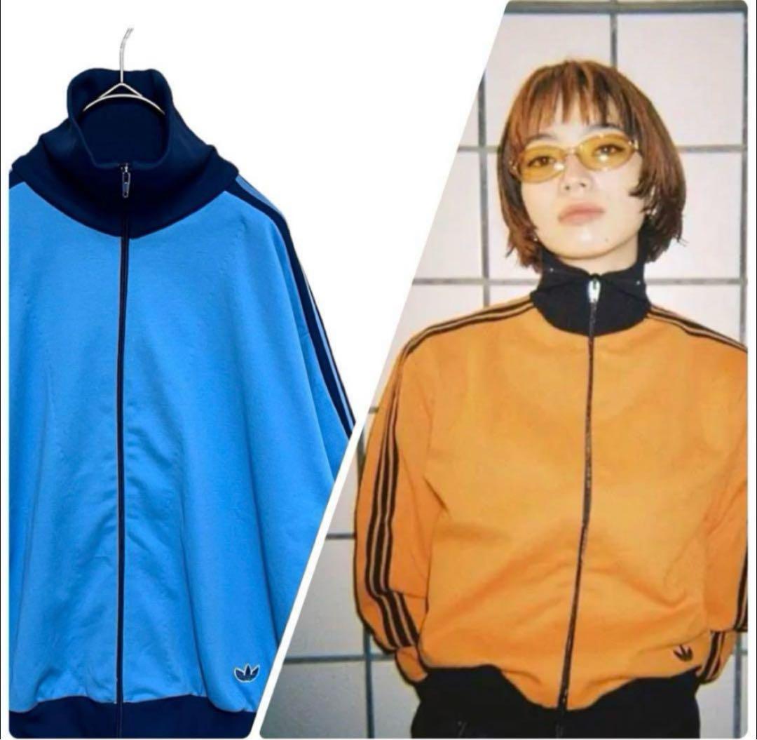 【希少6号‼️】 adidasトラックジャケット デサント製 青 小松菜奈 古着