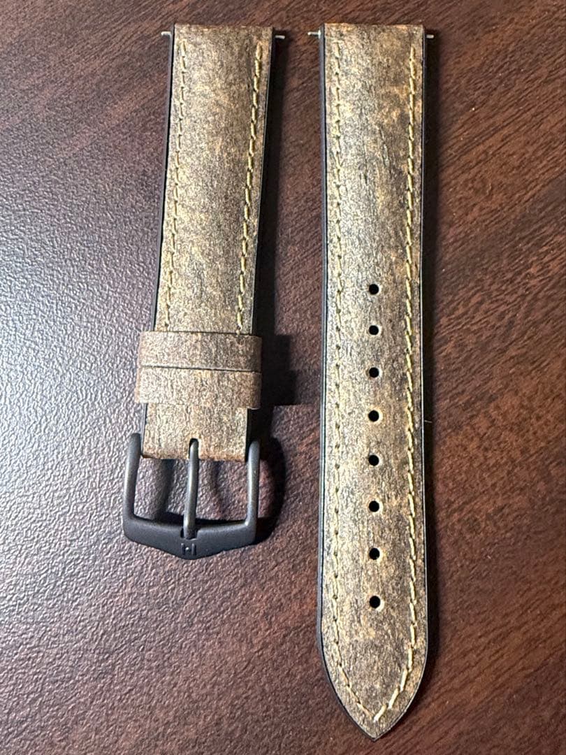 ヒルシュ　ストーン　ブラウン　腕時計　レザーベルト