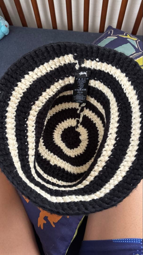 登坂広臣着用 STUSSY SWIRL KNIT BUCKET HAT