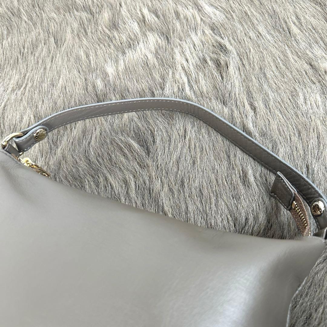 ラシット　RUSSET レザーショルダーバッグ　グレージュ　2way K1447