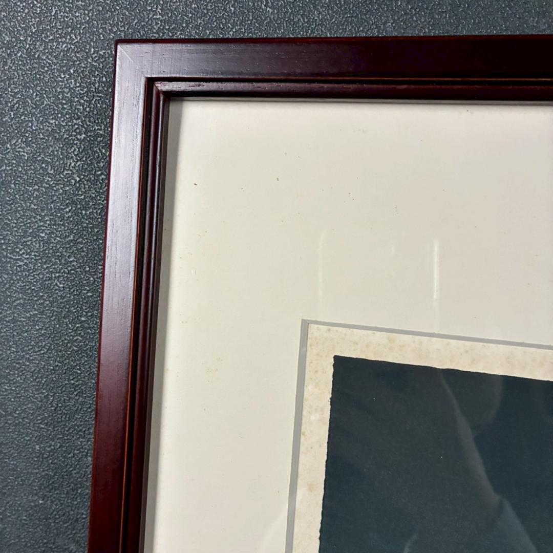 宮本秋風「夏の月」木版画 直筆サイン・印章・エンボス印有 人気木版画家 風景画