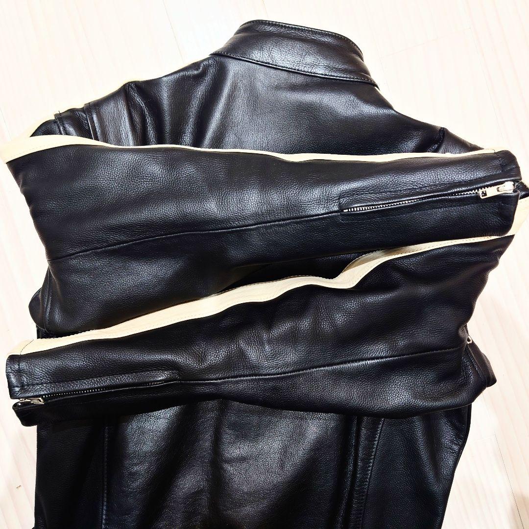 試着保管 ルーキーレザーズ ライダースジャケット ライダース LL 黒 革ジャン