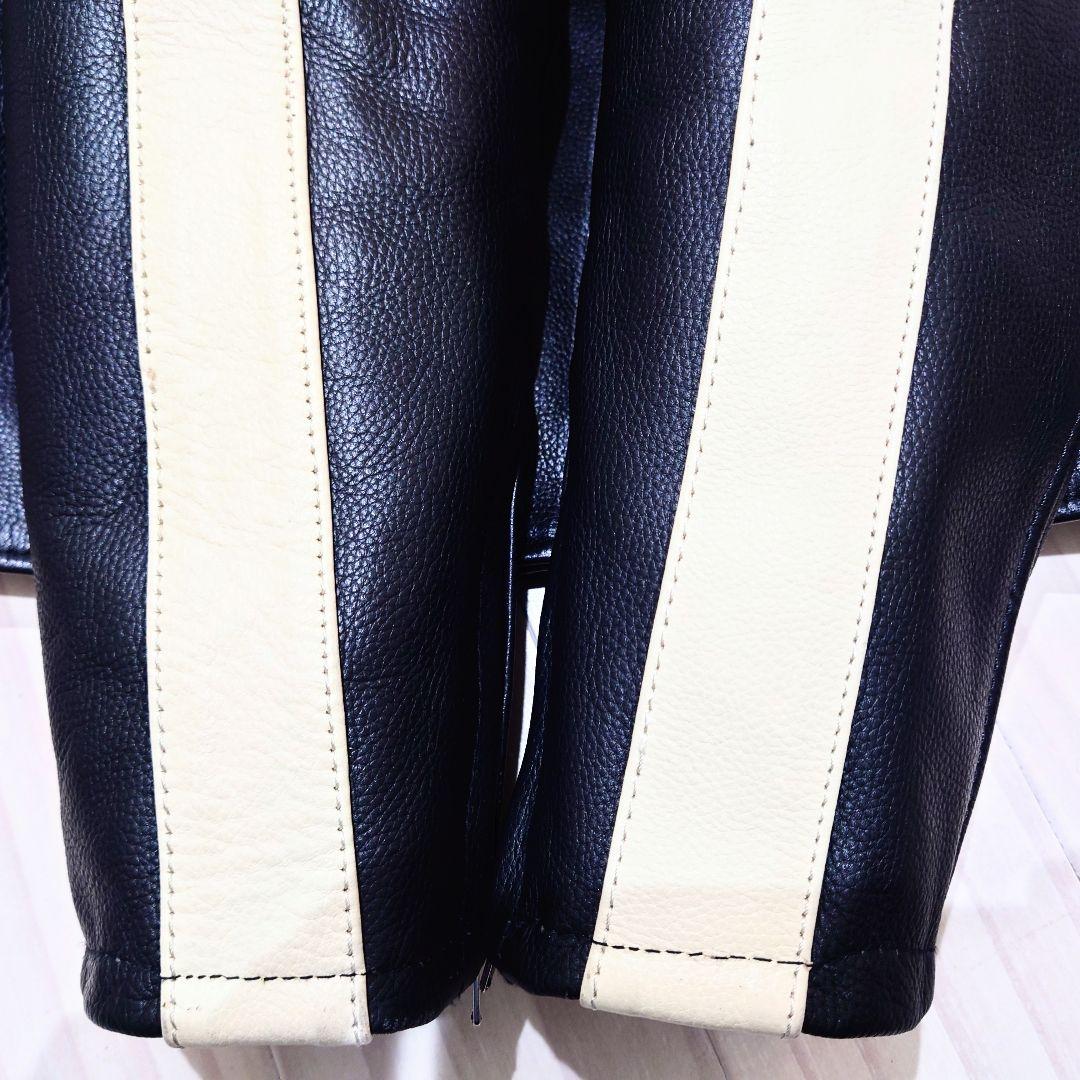 試着保管 ルーキーレザーズ ライダースジャケット ライダース LL 黒 革ジャン