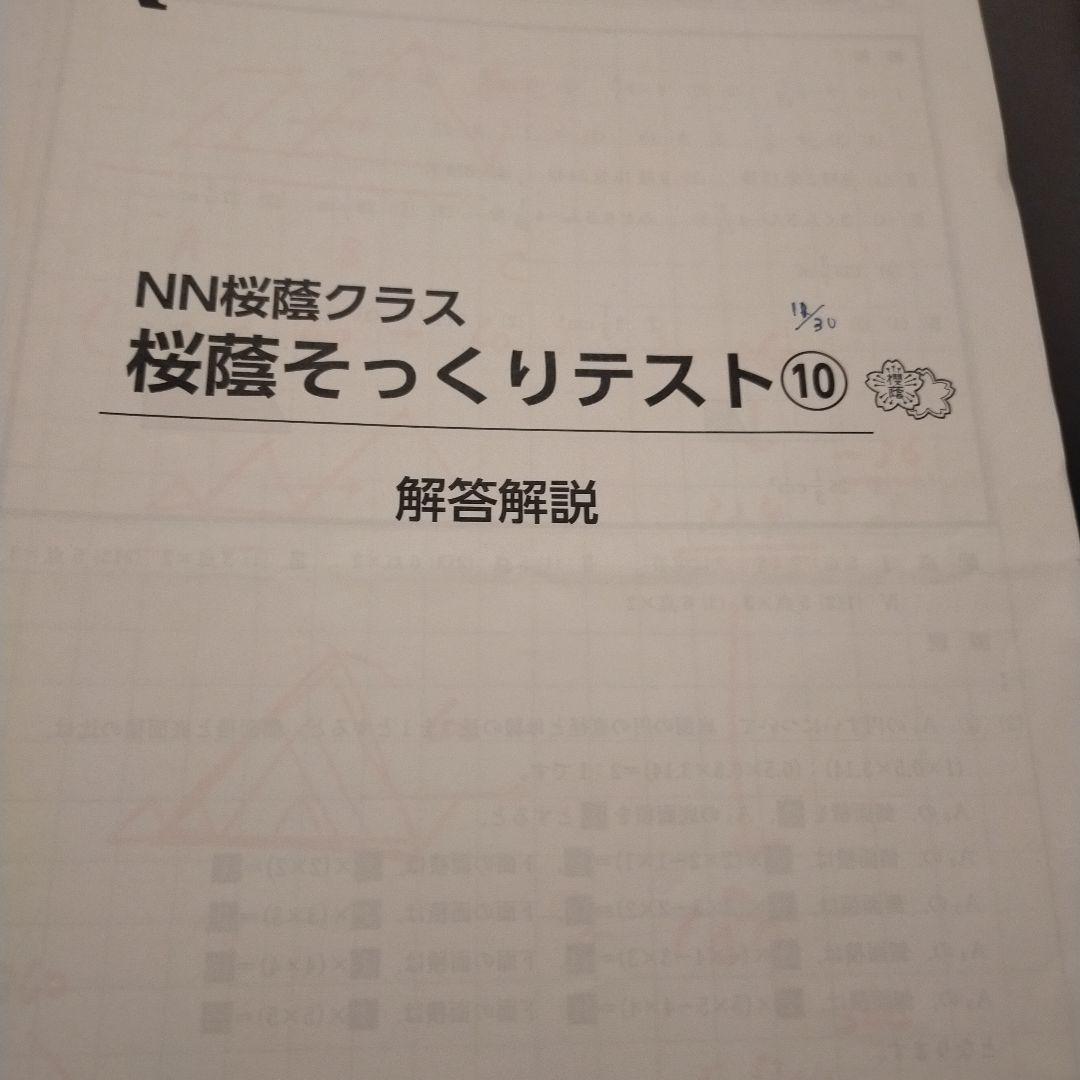 NN桜蔭クラス 桜蔭そっくりテスト算数 問題解答解説集Ⅰから15 2025年度用