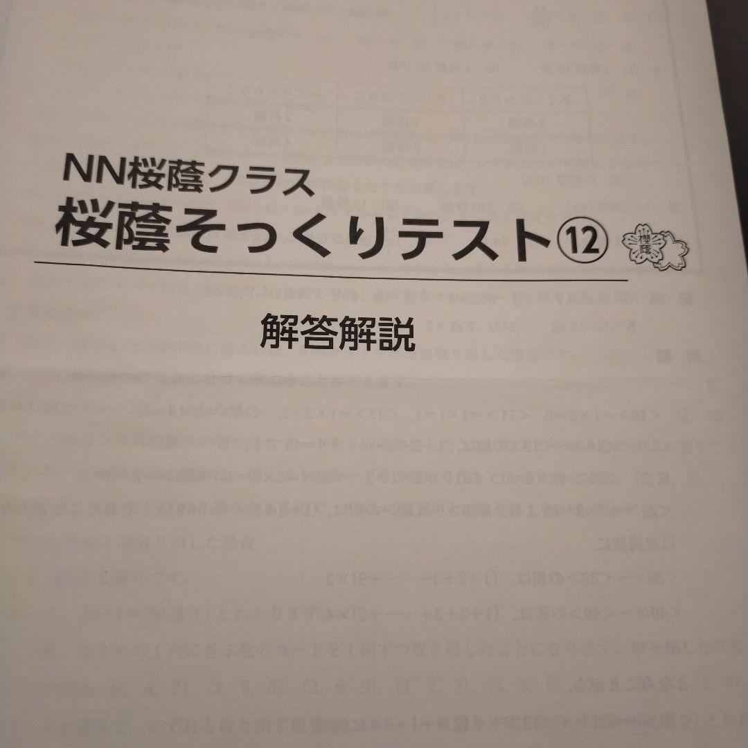 NN桜蔭クラス 桜蔭そっくりテスト算数 問題解答解説集Ⅰから15 2025年度用