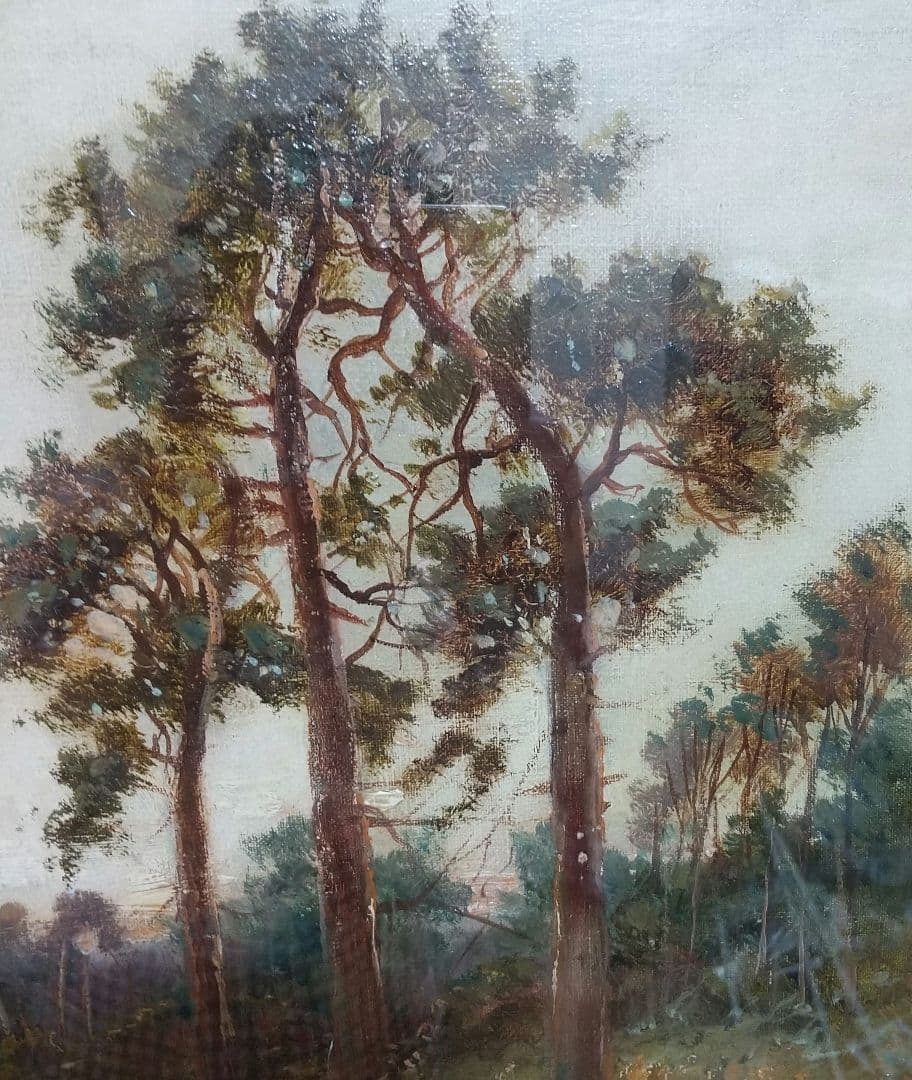 10日限定 L.Richard「サレーの風景」油彩12号 19末・20世紀初頭