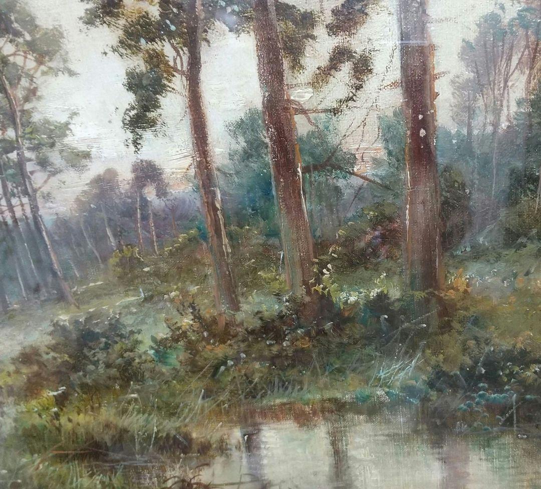 10日限定 L.Richard「サレーの風景」油彩12号 19末・20世紀初頭