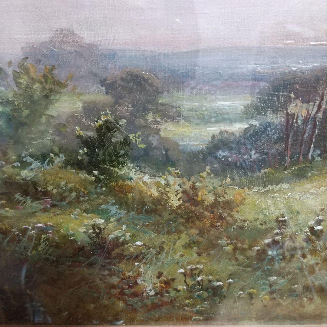 10日限定 L.Richard「サレーの風景」油彩12号 19末・20世紀初頭