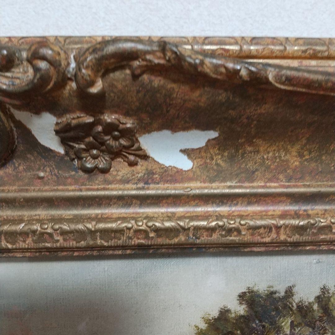 10日限定 L.Richard「サレーの風景」油彩12号 19末・20世紀初頭