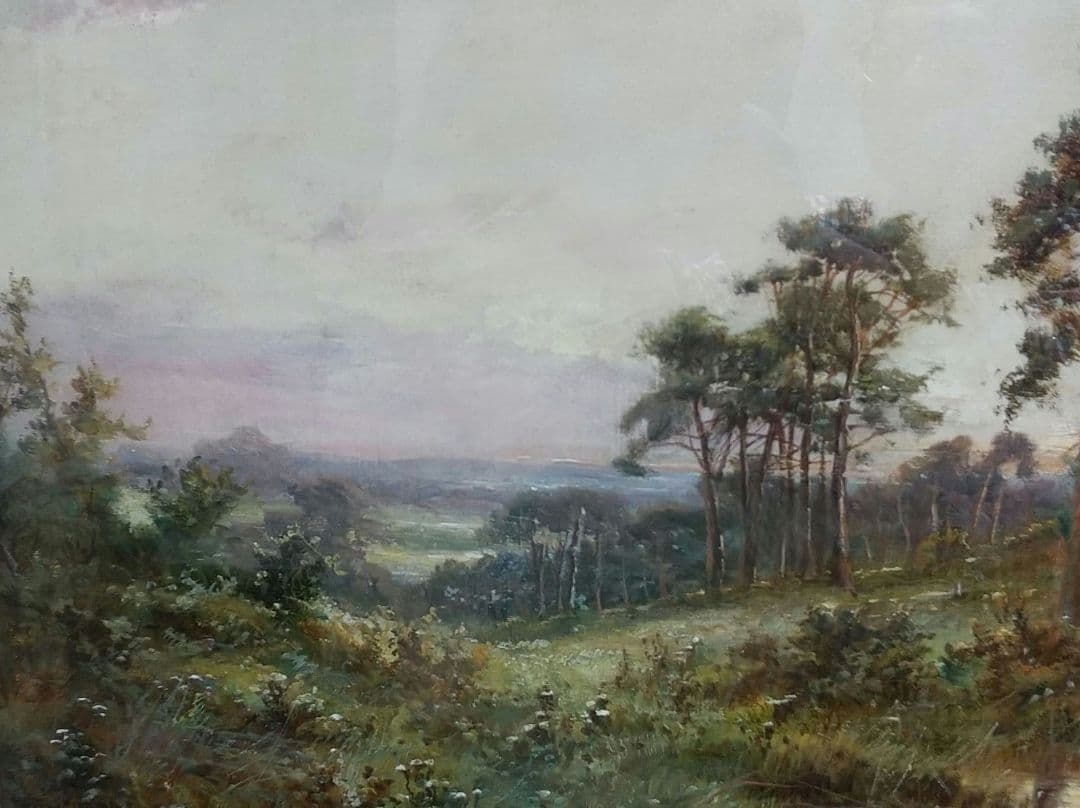 10日限定 L.Richard「サレーの風景」油彩12号 19末・20世紀初頭