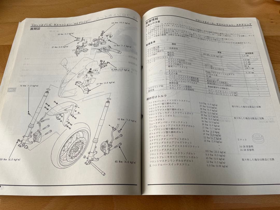ホンダ　CBR600RR PC40 サービスマニュアル　パーツリスト