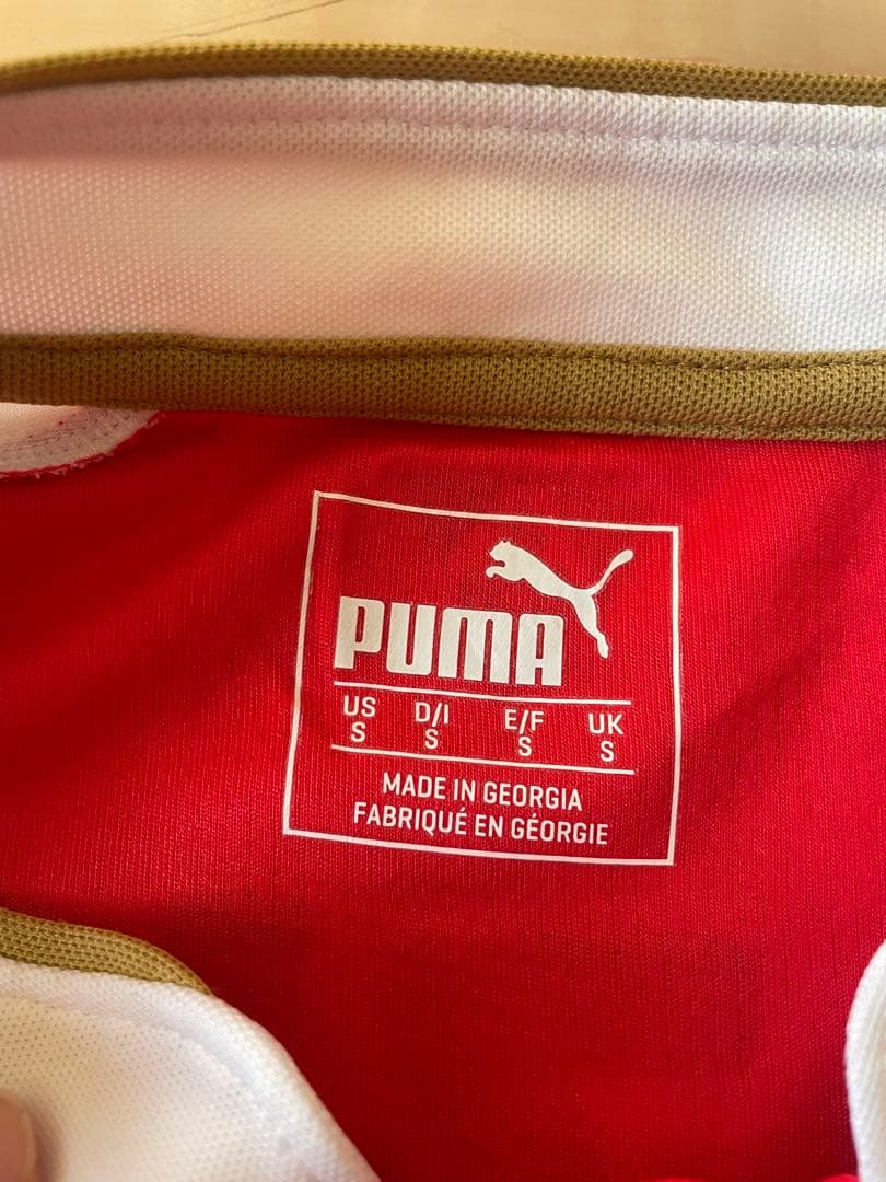 プーマプレミアリーグ15 16アーセナルFCサッカーユニフォームホームエジル赤白