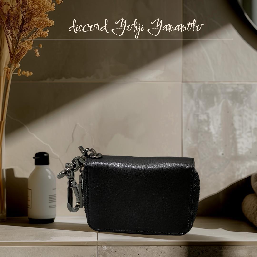 極美品 ディスコードヨウジヤマモト 25SS レザー スマートキーケース 黒