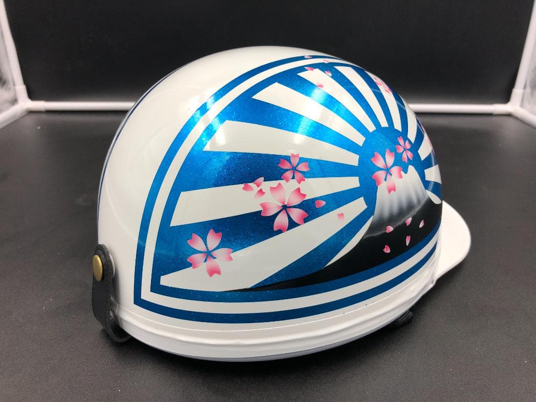 コルク半　カスタム　富士日章　マジック　ホワイトブルー　ラメ　桜　高級クリヤ