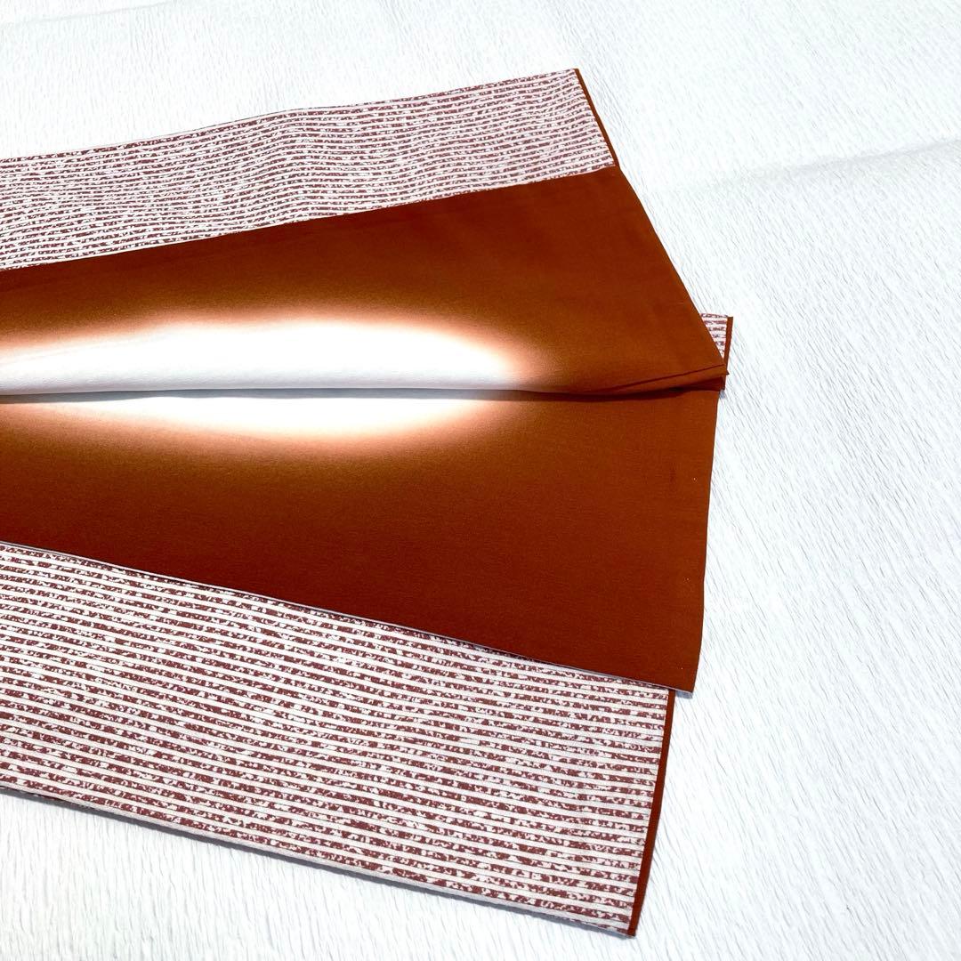 【良品✨】東レシルック　さんび　洗える着物　小紋　かすれ染め　縦縞　白色　B1