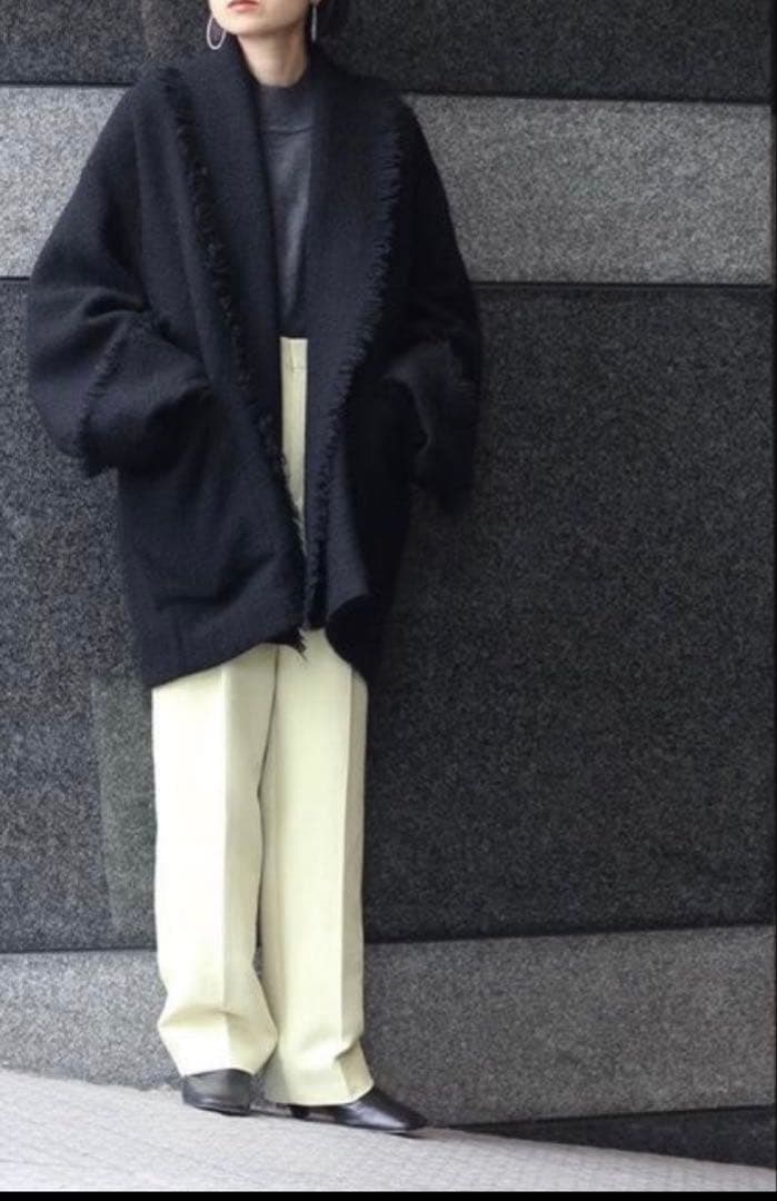 YLÈVEイレーヴ ツイードカラーショールガウンコート