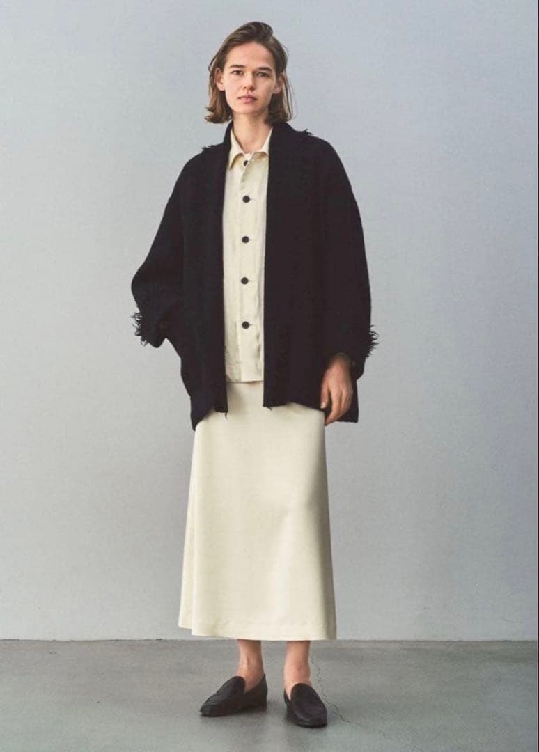 YLÈVEイレーヴ ツイードカラーショールガウンコート