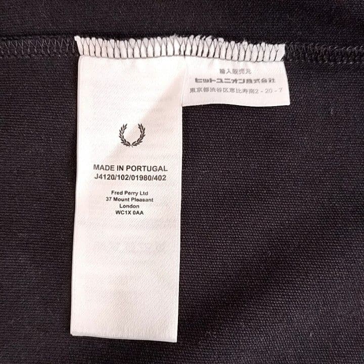 FRED PERRYトラックジャケット Ｍ ブラック フレッドペリー 黒