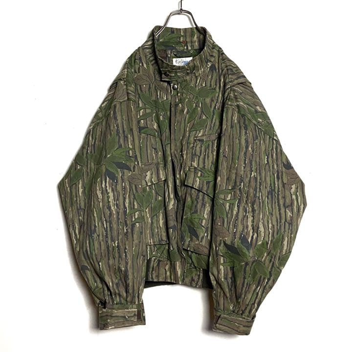 USA古着 迷彩 リアルツリー ミリタリージャケット 緑 XL ブルゾン
