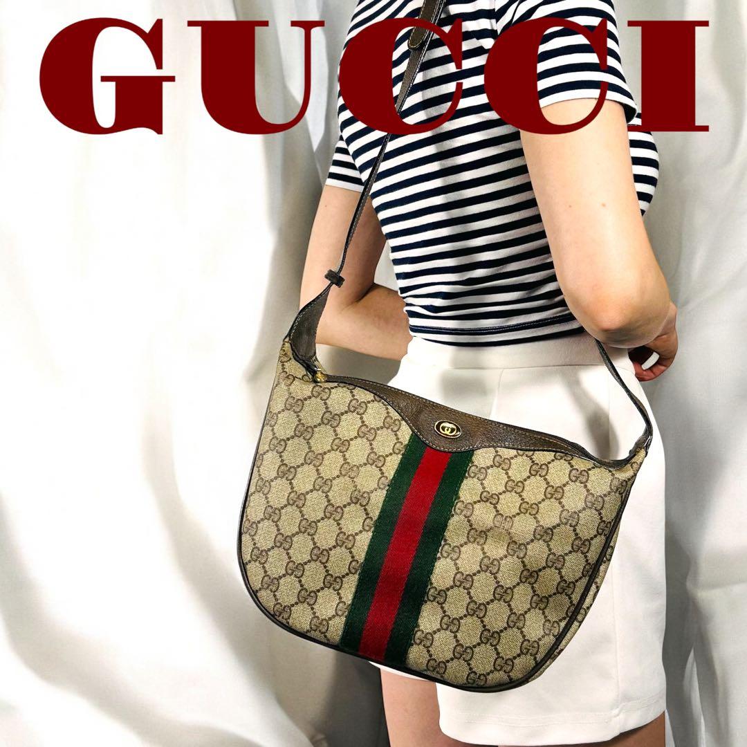 GUCCI グッチ　シェリーライン　ショルダーバッグ　PVC