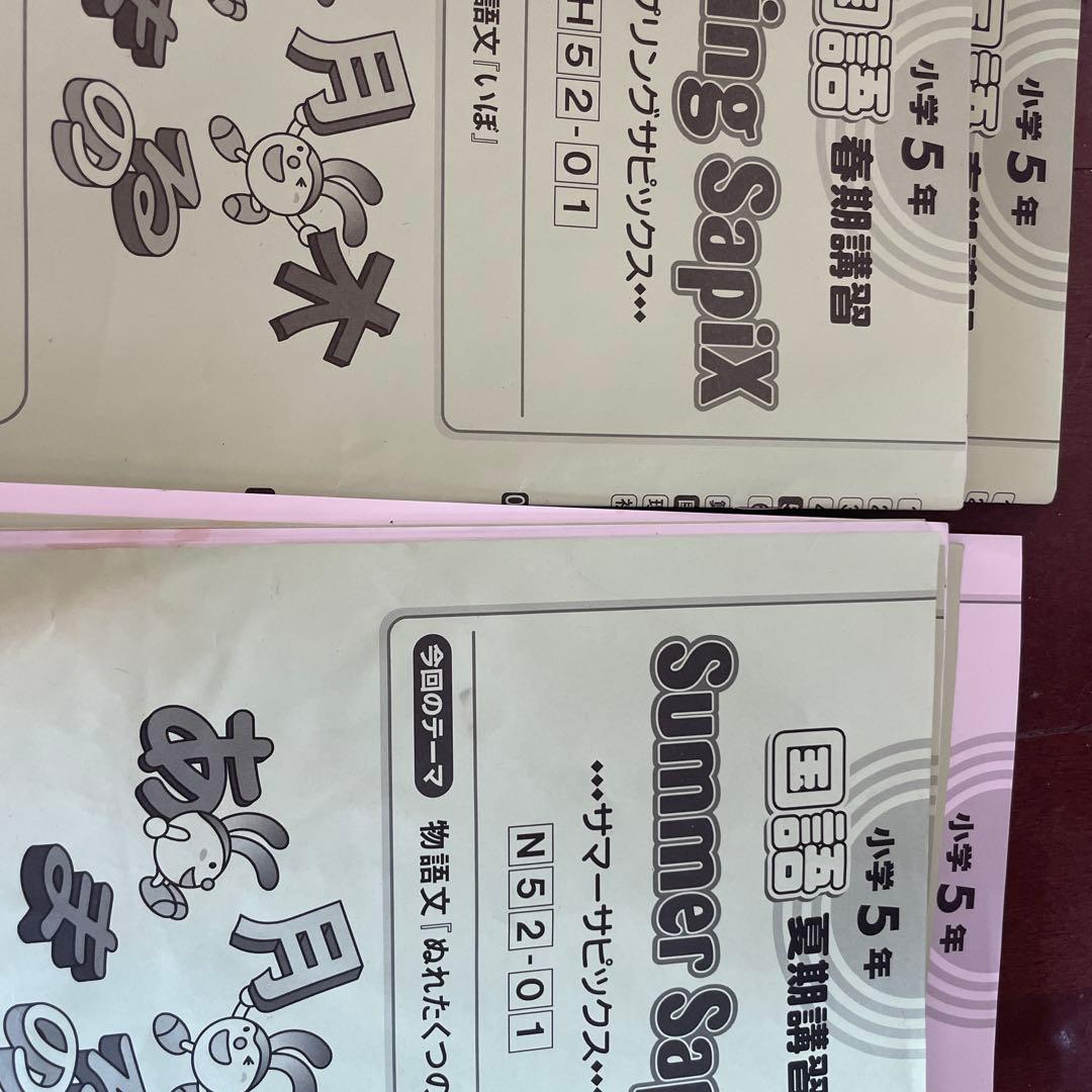 サピックス　5年生　一年間フルセット　国語 AB +春夏季冬季講習