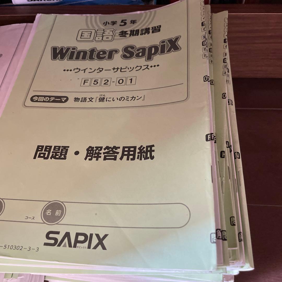 サピックス　5年生　一年間フルセット　国語 AB +春夏季冬季講習