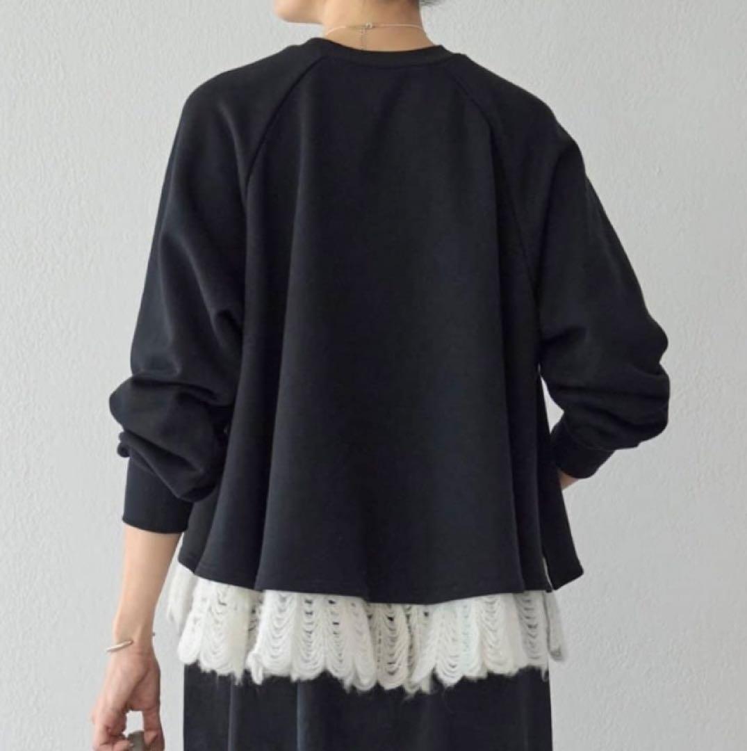 ビアズリー裾タムレースカットソー【新品】