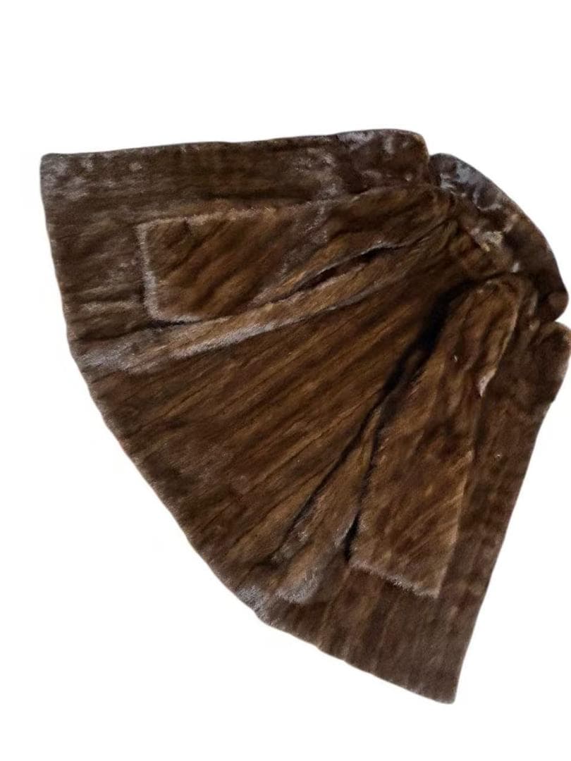 ミンクコート　袖デザイン　毛皮　リアルファー　柔らか　着丈80cm