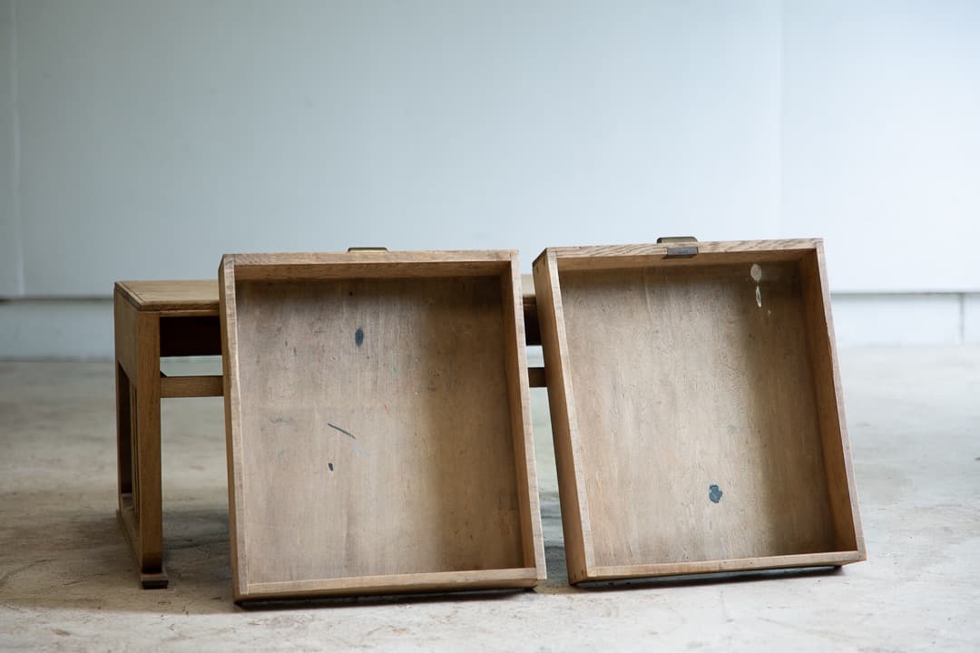 古家具 楢のローテーブル 文机 /幅786 高333 奥行508 送料込