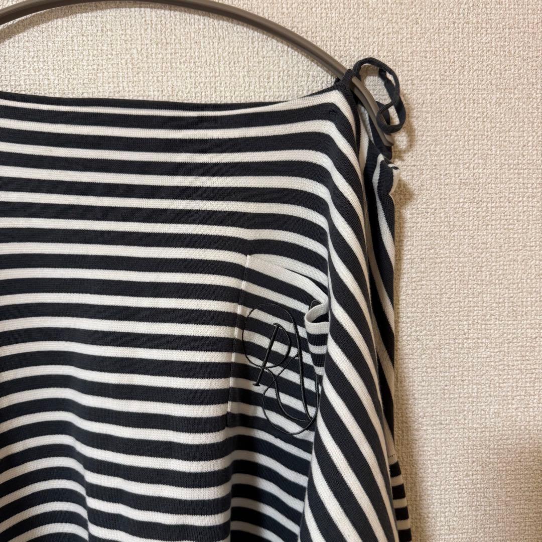 【新品】ロージーモンスター　ショルダーリボンエンブロイダリーロゴボーダーニット