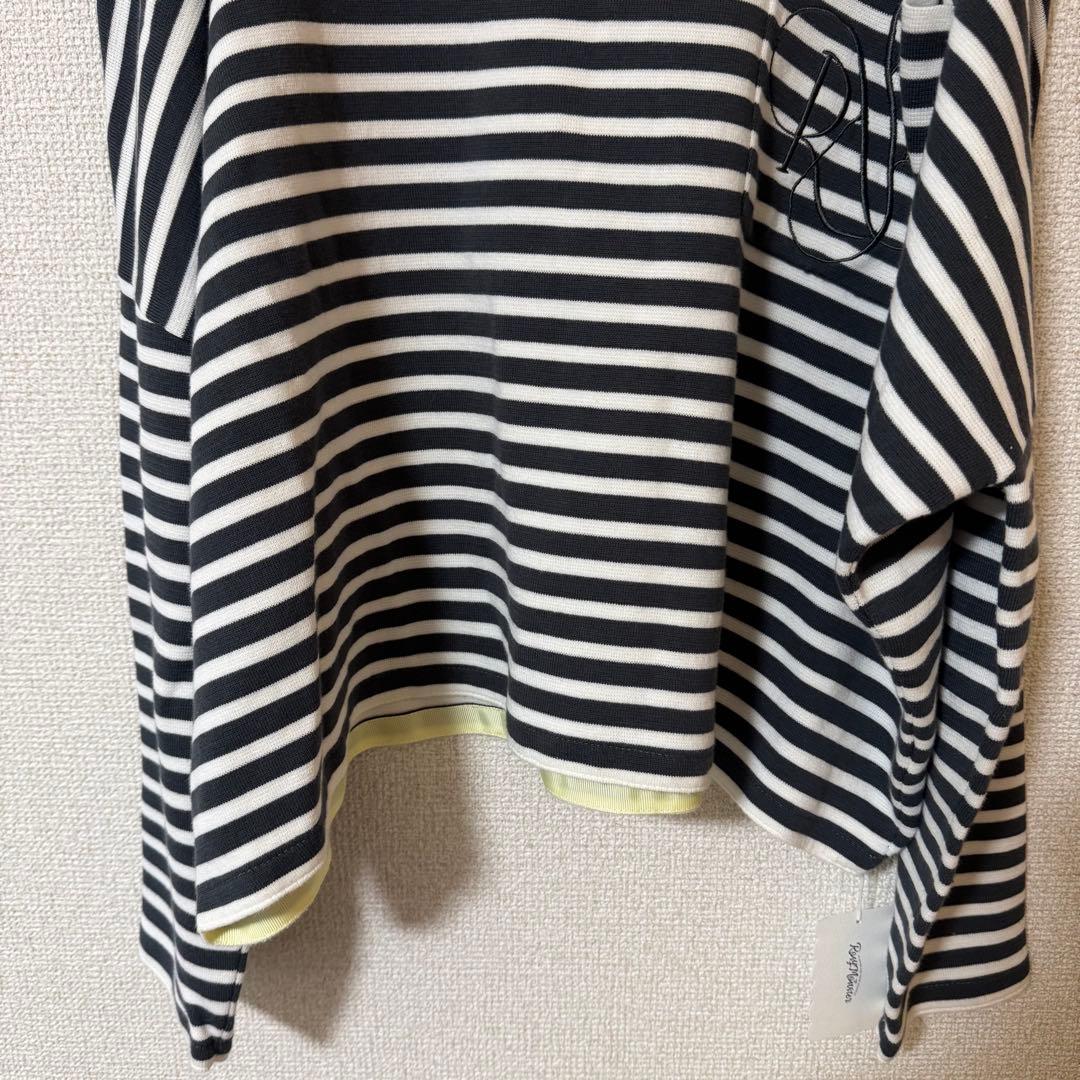 【新品】ロージーモンスター　ショルダーリボンエンブロイダリーロゴボーダーニット