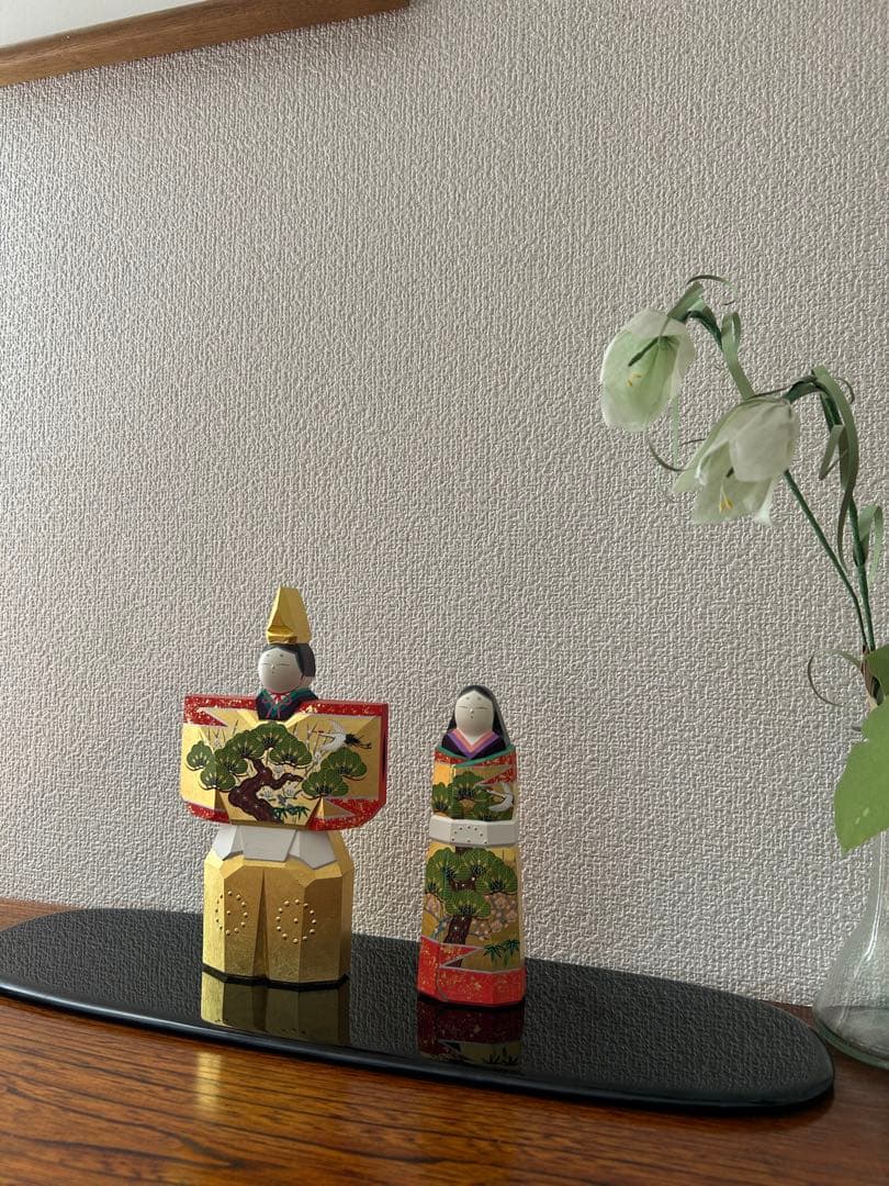 日本橋高島屋購入　最高級品　一刀彫　神泉　神泉作奈良　雛人形　立雛　20.5㎝